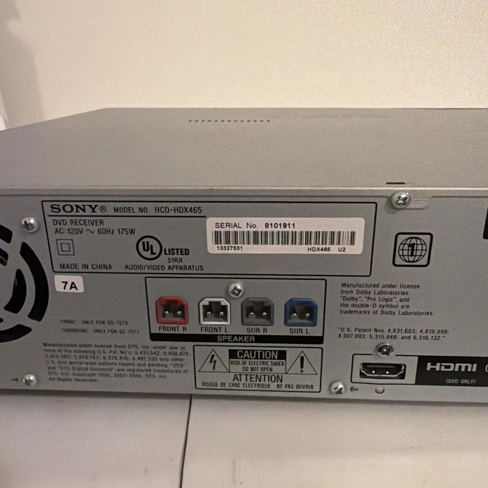 Sony DAV-HDX465 5 Disc DVD/CD Changer HDMI Home Theatre System FM TESTED ⭐️5.1